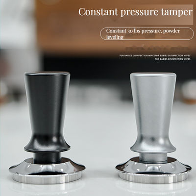 Voorraad gegraveerde druk veer geladen Tamper voor Baristas' Custom Logo Espresso Tool