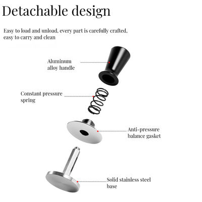 Voorraad gegraveerde druk veer geladen Tamper voor Baristas' Custom Logo Espresso Tool