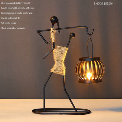 Romantic Girl Design zilveren ijzeren kandelaarhouder voor bruiloft en woonkamer decor