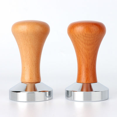 Houtgehanteerd 51/53/58mm roestvrij staal Draagbare Espresso Tamper Set voor thuis en bar