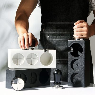 Moderne design Duurzaam BAMBOO Espresso Koffie Tamper Stand voor Barista Accessoires