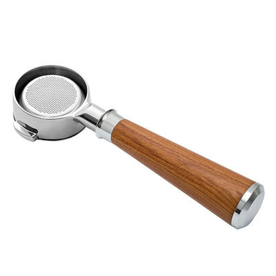 Barista Essentials Draagbare roestvrijstalen koffiefunnel met massief houten portafilter