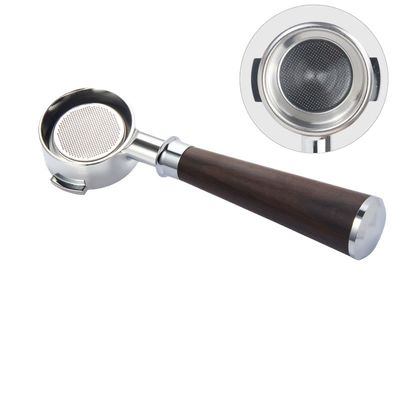 Geen Flatware Type Draagbare Houten Koffie Perfectie met 58mm roestvrijstalen trechter