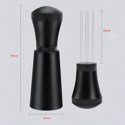 Stainless Steel Espresso Naald Mixer met Keramische Koffiepoeder Distributeur Tool