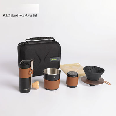 Metalen roestvrijstalen handschroefmachine en keramisch filter voor all-in-one campingset