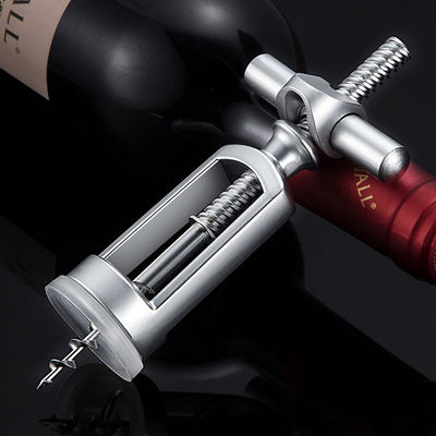 Multifunktioneel zink legering en roestvrij staal staaf accessoire rode wijn fles opener corkscrew