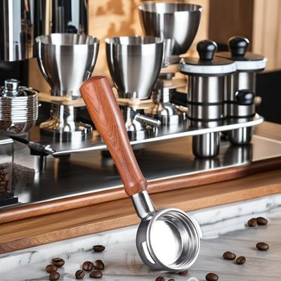 Zilveren 51mm magnetische koffie dosering ring met aan te passen logo Acceptabel Barista Tamper