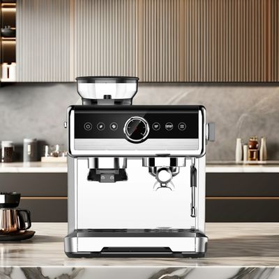 Halfautomatische koffiemachine met alle accessoires Italiaanse roestvrij staal Automatische