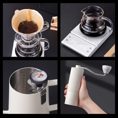 600 ml Europe Design draadloze roestvrij staal handmatige koffiemolen met verstelbare snelheid 48 mm Flat Burr
