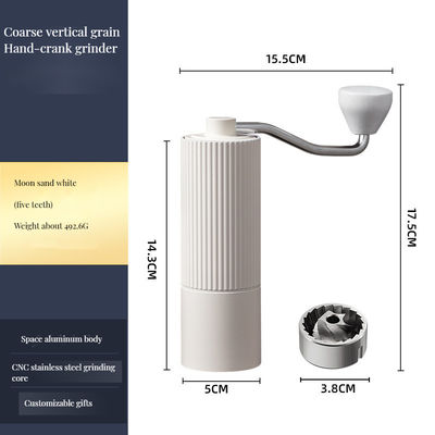 600 ml Europe Design draadloze roestvrij staal handmatige koffiemolen met verstelbare snelheid 48 mm Flat Burr