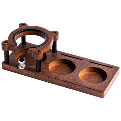Schuimmelkfunctie Elegante massief hout koffie- en thee-gereedschapstandaard met stampstation