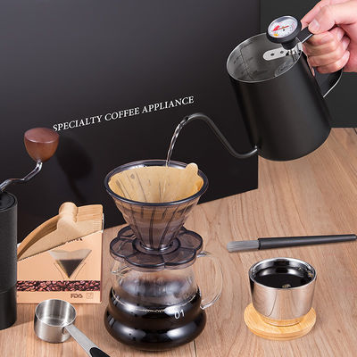 Verbeter je koffie-ervaring met deze glazen koffieset en giet over koffiezetapparaat