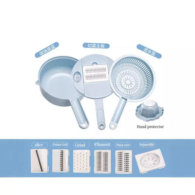 Bamboe Voedsel Duurzaam Keukengereedschap Multifunktioneel Roestvrij staal Fruit Cutter Bowl Slicer