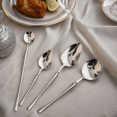 Luxe op glas techniek 24-stuk roestvrij staal platteware set voor fijn eten