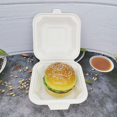 Witte vierkante plastic lunchboxen Stapelbare voedselcontainers met microwave-deksels