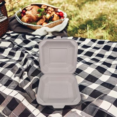 Simpliciteit Stijl Biologisch afbreekbare wegwerpvoedingscontainer Vierkant Plastic lunchboxen