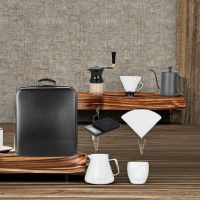 Roestvrij staal Franse pers koffiezetapparaat Set 9 stukken Set voor koffieliefhebbers onderweg