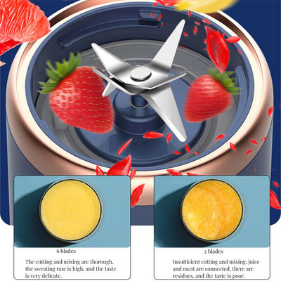 Home Keuken 6 Blades Smart Juicer USB Type-C Oplaadbare Persoonlijke Draagbare Blender