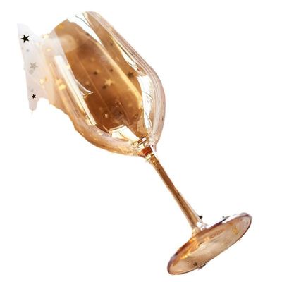 Geef uw geliefden een elegante Amber U-vormige luxe rode wijnbeker 100 hoeveelheid