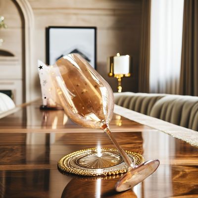 Geniet van de rijke smaken van Bourgondië Bordeaux wijnen met loodvrije kristallen Amber bekers