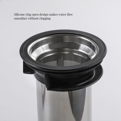 1L/1.4L hoge borosilicaat glas waterfles met duurzaam roestvrijstalen filter