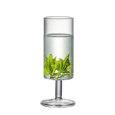 Groene thee glas Hoog rechte cilinder infuser Temperatuurbestendige Custom Drink Cup