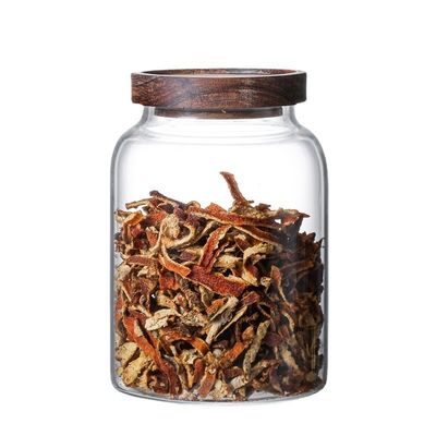 Houten deksel glas pot Modern klassiek voedsel kruiden opslag voor hotels Home keukens