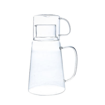 Modern ontwerp Warm/Koud Water Krug Sap Drank Carafe Glaspot Set met Cup