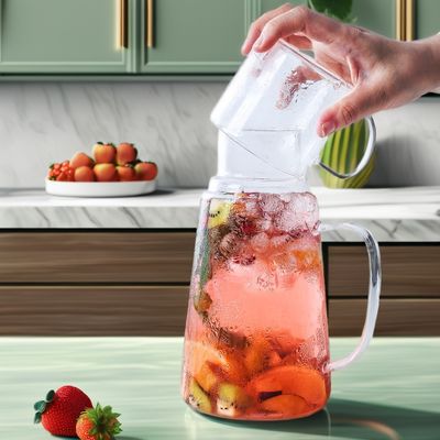 Modern ontwerp Warm/Koud Water Krug Sap Drank Carafe Glaspot Set met Cup