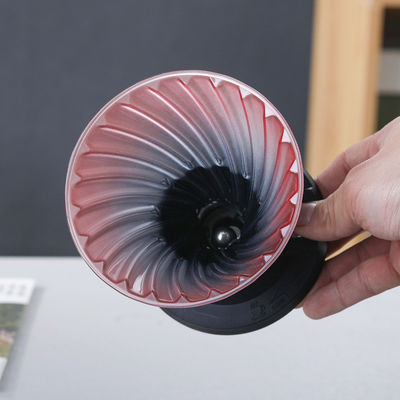 Handdruktype Borosilicaat glas handdruppel koffiepot met filters van roestvrij staal