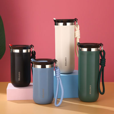 Commerciële koper Draagbare 350 ml 450 ml roestvrijstalen koffiebekers voor souvenirwinkels