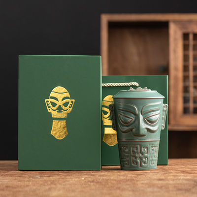Grote koffiebeker voor kantoorreceptie zakelijke cadeautjes Sanxingdui culturele beker