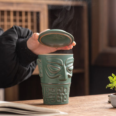 Grote koffiebeker voor kantoorreceptie zakelijke cadeautjes Sanxingdui culturele beker