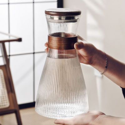 Gepersonaliseerde grootte High Borosilicate glas drinkset voor moderne thuis koud water flessen