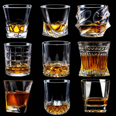 Bar Vodka Wijn Spirits Whiskey Shot Glas met klassieke heldere textuur en Crystal Diamond Rock Cup Creative Glass Cup
