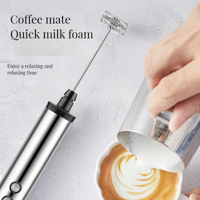 Elektrische melk schuimmachine Hand schuimmachine Moderne roestvrij staal veer whisk voor cappuccino