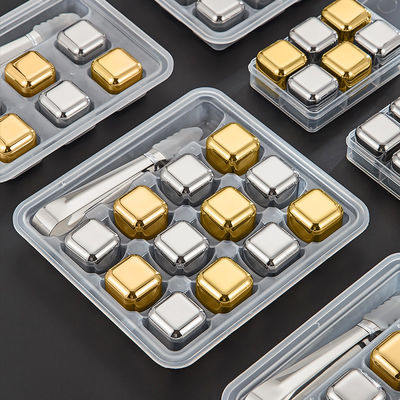 DIY Ice Cube Tray Mould voor Bar Club Drinking Customized Grootte Metalen Vierkante dobbelstenen IJstalen