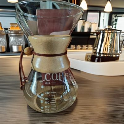 Gepersonaliseerd logo dubbelwand borosilicaat glas koffiezetapparaat voor ongebruikelijk hittebestendig