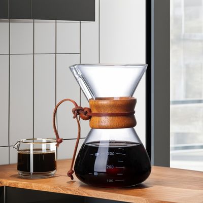 Gepersonaliseerd logo dubbelwand borosilicaat glas koffiezetapparaat voor ongebruikelijk hittebestendig