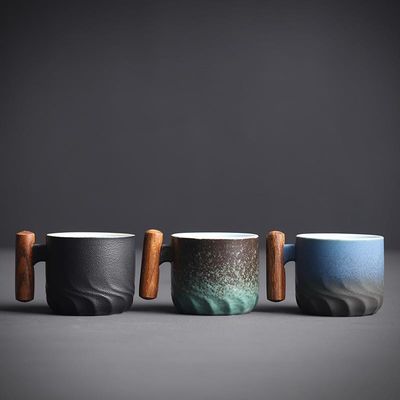 Modern ontwerp Keramische glazuurcamping koffiebeker Custom met aanpasbare opties