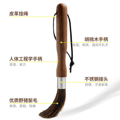 Houten koffiemolen reinigingsborstel Het perfecte gereedschap in de keuken voor duurzame reiniging