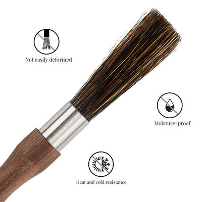 Home Keuken Houten koffiemachine Schoonmaakborstel met lang handvat en meetlepel