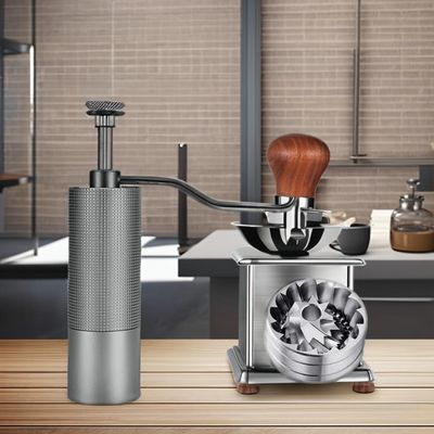 Houten koffiebonen molen molen reuzenrad Retro handkraan Koffiemachine Keukengereedschap zwart