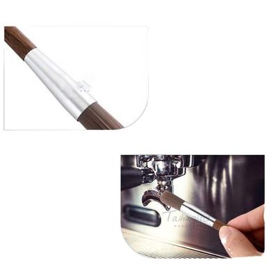 Barista Keuken Hand Vintage-stijl Koffiebronzen Schoonmaakborstel met houten handvat