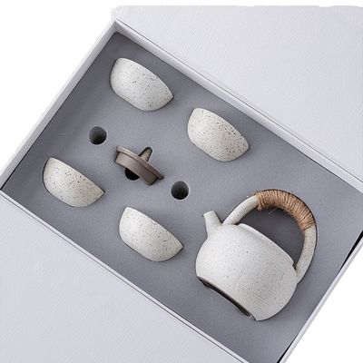 Japanse porseleinen Kung Fu-theeset Moderne modieuze loop-hand teepot met cadeaubon