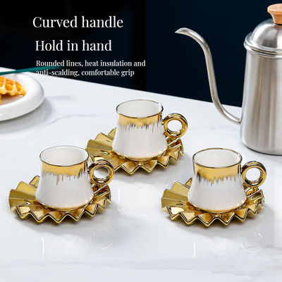 Elegant design van koffieteegbehang Keramisch westers diner set voor duurzaam leven