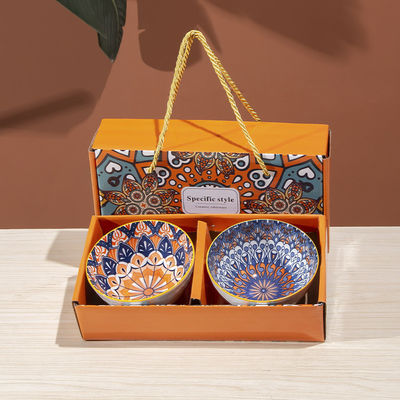 Dinerware Type Bowls Porseleinen Keramische Bowl Set voor cadeaudekoratie in Boho stijl