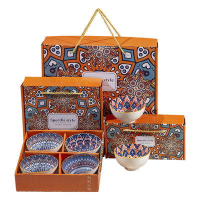 Dinerware Type Bowls Porseleinen Keramische Bowl Set voor cadeaudekoratie in Boho stijl