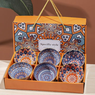 Dinerware Type Bowls Porseleinen Keramische Bowl Set voor cadeaudekoratie in Boho stijl
