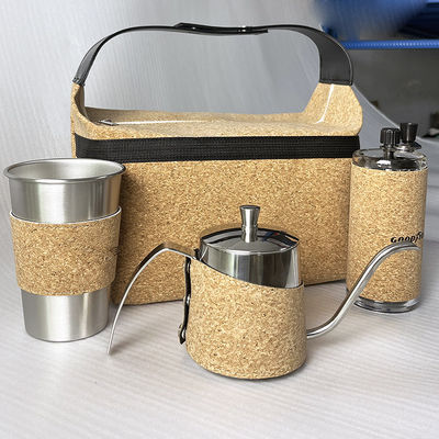 Hoge capaciteit OEM Traditionele handmatige handmatige koffiemolen met kurk PU roestvrij staal